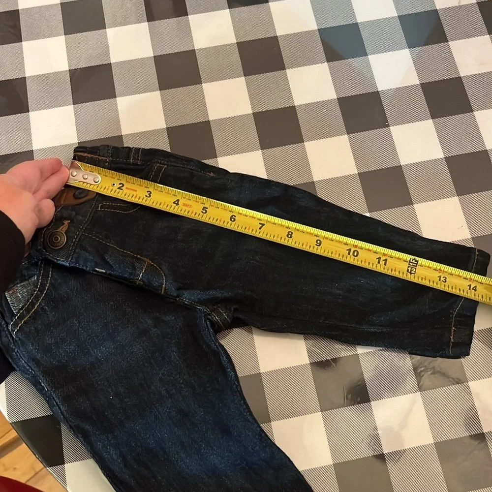 Gymboree Baby Boy’s Suspender Pants Dark Wash Jeans Size 6-12 Months